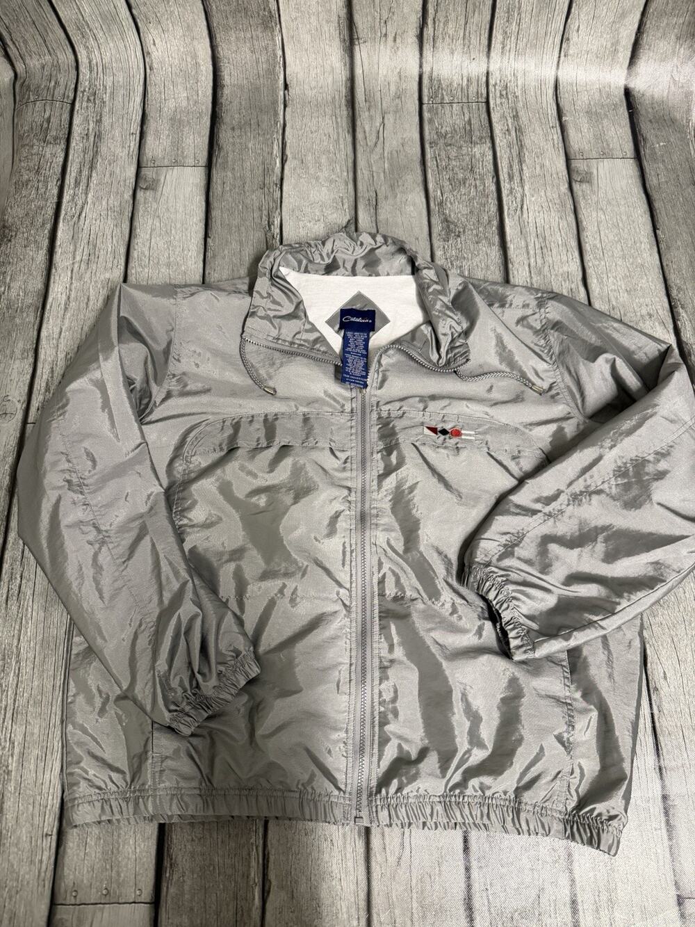Vintage Women’s Catalina Full Zip Windbreaker Jacket Sz Large 90s Retro Sailing